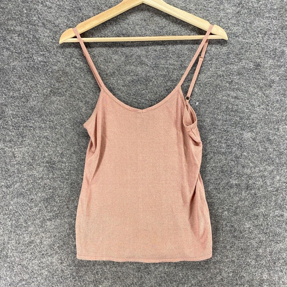 White House Black Market Cami Top Women XS Pink Rayon Sleeveless Round Neck